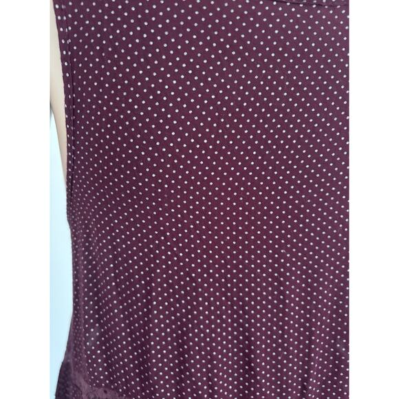Intimately Free People Burgundy Polka Dot Lace Ruffle Flowy Slip Dress XS - Picture 4 of 8